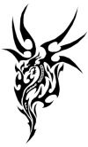 tribal dragon image tattoo design